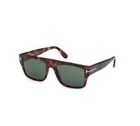 TOM FORD FT0907 DUNNING-02 53N Man Sunglasses Acetate Havana Green Squared Normal