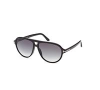 TOM FORD FT0932 JEFFREY 01B Man Sunglasses Acetate Black Grey Pilot Normal Shaded