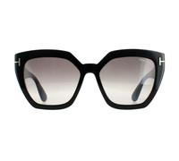 Tom Ford Square Womens Shiny Black Smoke Gradient FT0939 Phoebe - One Size