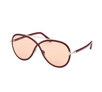 Tom Ford FT1007 RICKIE 69E Womenâs Sunglasses Burgundy Size 65