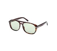 TOM FORD FT1022 ROSCO 52N Man Sunglasses Acetate Dark havana Green Squared Normal