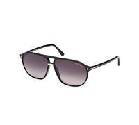 TOM FORD FT1026 BRUCE 01B Man Sunglasses Acetate Black Grey Squared Normal Shaded