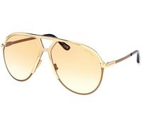 Tom Ford Sunglasses Xavier Gold Brown Yellow Large Pilot TF 1060 FT1060 30F 64mm