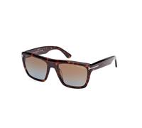 TOM FORD FT1077 ALBERTO 52F Man Sunglasses Acetate Havana Brown Squared Normal Shaded