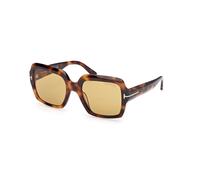 TOM FORD FT1082 KAYA 53E Woman Sunglasses Acetate Havana Brown Squared Normal