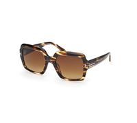 TOM FORD FT1082 KAYA 55F Woman Sunglasses Acetate Havana Brown Squared Normal