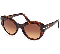 Tom Ford , Havana Oval Sunglasses ,Brown female, Sizes: 52 MM