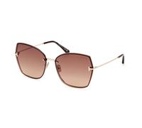 TOM FORD FT1107 NICKIE-02 28F Woman Sunglasses Metal Gold Brown Butterfly Normal Shaded