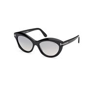 TOM FORD FT1111 TONI 01C Woman Sunglasses Acetate Black Grey Round Normal Mirror