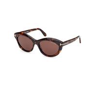 TOM FORD FT1111 TONI 52E Woman Sunglasses Acetate Havana Brown Round Normal