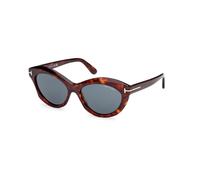 TOM FORD FT1111 TONI 54V Woman Sunglasses Acetate Havana Blue Round Normal