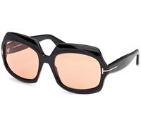TOM FORD Woman FT1155 REN 05E Sunglasses Acetate Black Brown Geometric Photochromatic