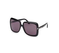 TOM FORD FT1156 LORELAI 01A Woman Sunglasses Acetate Black Smoke Squared Normal