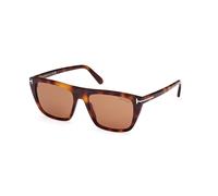 TOM FORD FT1175 ASLAN 53E Man Sunglasses Acetate Havana Brown Squared Normal