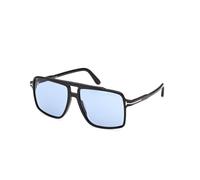 TOM FORD FT1177 KEMP 01V Man Sunglasses Acetate Black Blue Squared Normal