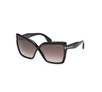 TOM FORD FT1195 FIORE 01B Woman Sunglasses Acetate Black Smoke Butterfly Normal