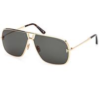 TOM FORD Man FT1204 STAVROS 30N Sunglasses Metal Gold Green Squared Normal