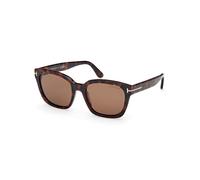 TOM FORD FT1216 HAYLAY 52H Woman Sunglasses Acetate Havana Marrone Squared Polarized