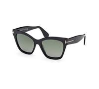 TOM FORD FT1217 ELVIRA 01R Woman Sunglasses Acetate Black Green Butterfly Polarized