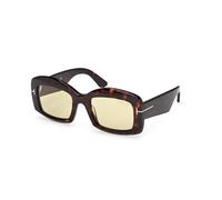 TOM FORD FT1218 VENETIA 52E Woman Sunglasses Acetate Havana Brown Squared Photochromatic