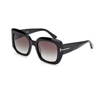 TOM FORD FT1220 CARLA-02 01B Woman Sunglasses Acetate Black Smoke Squared Normal