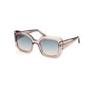 TOM FORD FT1220 CARLA-02 45P Woman Sunglasses Acetate Brown Green Squared Normal