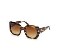 TOM FORD FT1220 CARLA-02 55F Woman Sunglasses Acetate Havana Brown Squared Normal