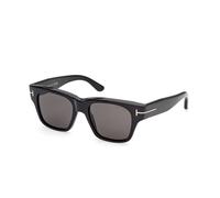 TOM FORD FT1280 CAINE-02 01A Man Sunglasses Acetate Black Smoke Squared Normal