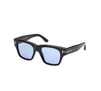 TOM FORD FT1280 CAINE-02 01V Man Sunglasses Acetate Black Blue Squared Normal