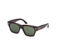 Square Sunglasses Green Lenses Dark Havana - male - Tom Ford - Sunglasses - Brown - 53 MM - Accessories 53 MM