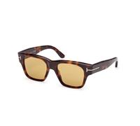 TOM FORD FT1280 CAINE-02 53E Man Sunglasses Acetate Havana Yellow Squared Normal