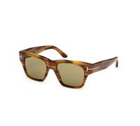 TOM FORD FT1280 CAINE-02 55N Man Sunglasses Acetate Havana Green Squared Normal