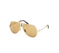 TOM FORD FT1281 RICKIE-02 30E Man Sunglasses Metal Gold Yellow Squared Normal