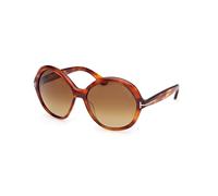 TOM FORD FT1282 ANNABELLE-02 54F Woman Sunglasses Acetate Havana Brown Round Normal