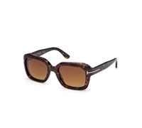 TOM FORD FT1283 NATALIA-02 52F Woman Sunglasses Acetate Havana Brown Squared Normal