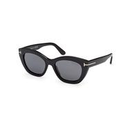 TOM FORD FT1285 LINDA-02 01D Woman Sunglasses Acetate Black Smoke Butterfly Polarized
