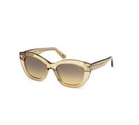 TOM FORD FT1285 LINDA-02 45B Woman Sunglasses Acetate Brown Smoke Butterfly Normal
