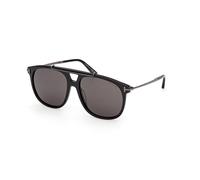 TOM FORD FT1306 SAM-02 01A Unisex Sunglasses Acetate Black Smoke Squared Normal