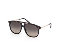 TOM FORD FT1306 SAM-02 01B Unisex Sunglasses Acetate Black Smoke Squared Normal