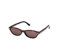 TOM FORD FT1310 CHLOE-02 52E Woman Sunglasses Acetate Havana Brown Round Normal