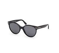 TOM FORD FT1311 TALLULAH-02 01D Woman Sunglasses Acetate Black Smoke Round Polarized
