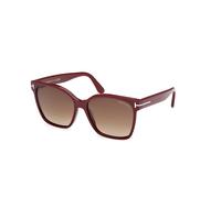 TOM FORD FT1312 IRIS-02 69F Woman Sunglasses Acetate Bordeaux Brown Butterfly Normal