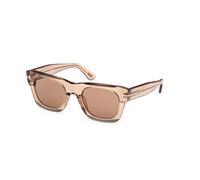 TOM FORD FT1314 EMMA-02 45E Woman Sunglasses Acetate Brown Brown Squared Normal