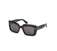 TOM FORD FT1318 LEILA-02 01A Woman Sunglasses Acetate Black Smoke Squared Normal
