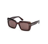 TOM FORD FT1318 LEILA-02 52E Woman Sunglasses Acetate Havana Brown Squared Normal