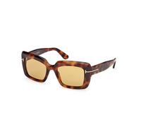 TOM FORD FT1318 LEILA-02 53E Woman Sunglasses Acetate Havana Brown Squared Normal