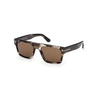 TOM FORD FT1337 CYRUS-02 55J Man Sunglasses Acetate Havana Roviex Squared Normal
