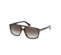 TOM FORD FT1338 BRIANNA-02 55B Unisex Sunglasses Acetate Havana Smoke Squared Normal