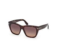 TOM FORD FT1343 FLYNN-02 52T Woman Sunglasses Acetate Havana Bordeaux Butterfly Normal