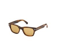 TOM FORD FT1357 CALEB-02 55E Man Sunglasses Acetate Havana Brown Squared Normal